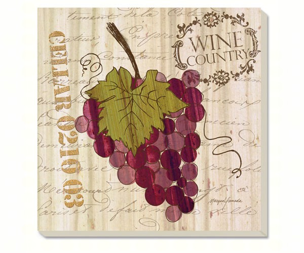 Love Wine Grapes Coasters Set of 4