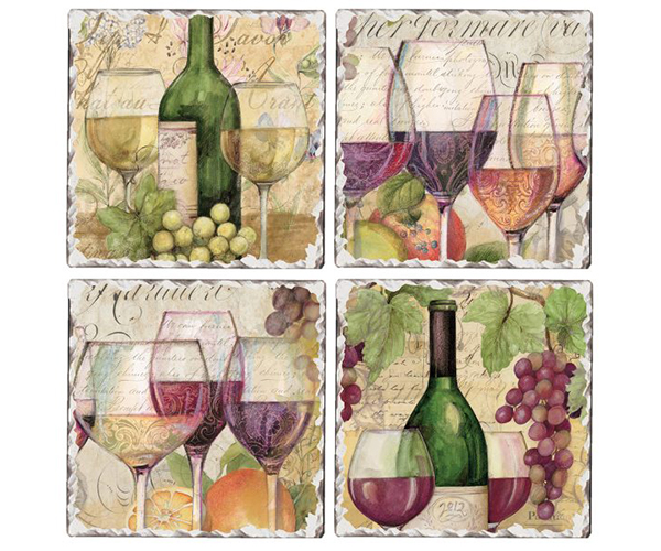 Wine Country 4 pk Assortment Coasters