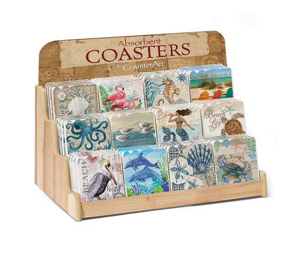 Beach Vibes Assortment with Counter Display 72 Coasters