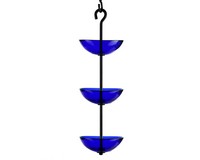 15.25 Inch Cobalt Blue Triple Hanging Poppy Feeder-COURM38420015