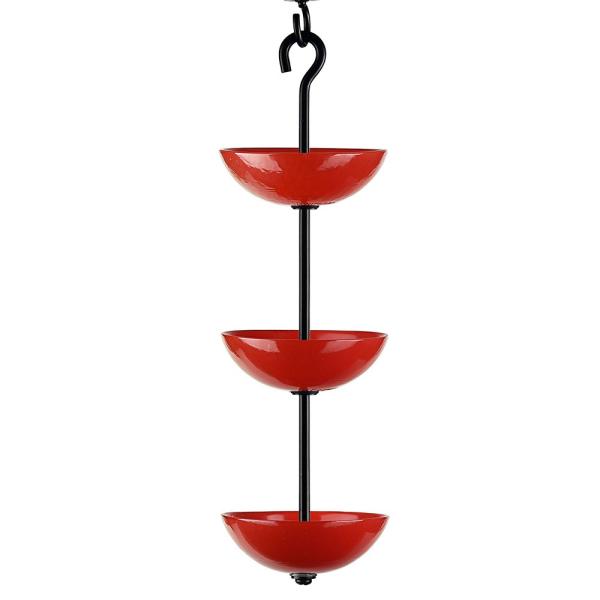 Ruby Red Triple Hanging Poppy Feeder