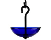 4.75 Inch Cobalt Blue Single Hanging Poppy Feeder-COURM38620015