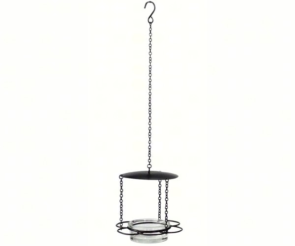 Recycled Glass 6 Inch Clear Hanging Floral Feeder