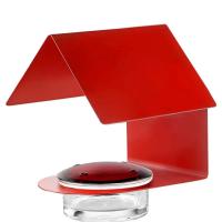 Red Cottage House Bird Feeder-COURM447301R