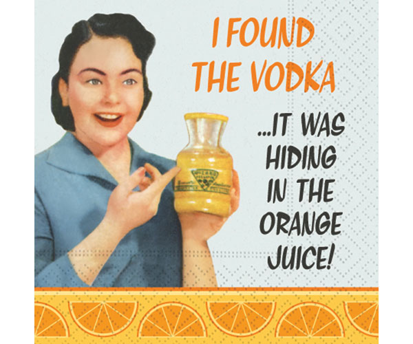 In The Orange Juice Cocktail Napkins
