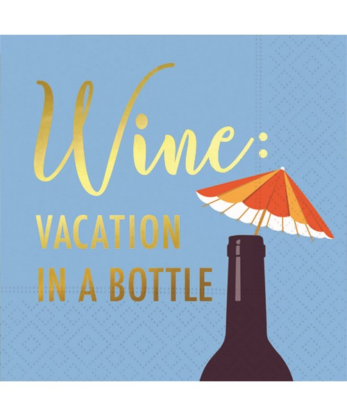 Vacation In A Bottle Cocktail Napkin