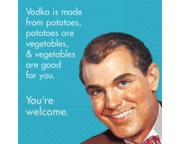 Vodka is Made From Potatoes Cocktail Napkin-DESIGN62409283