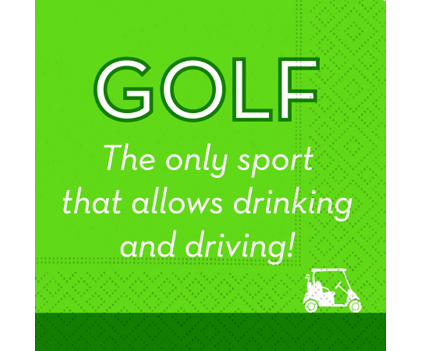 Golf Drink & Drive Cocktail Napkins