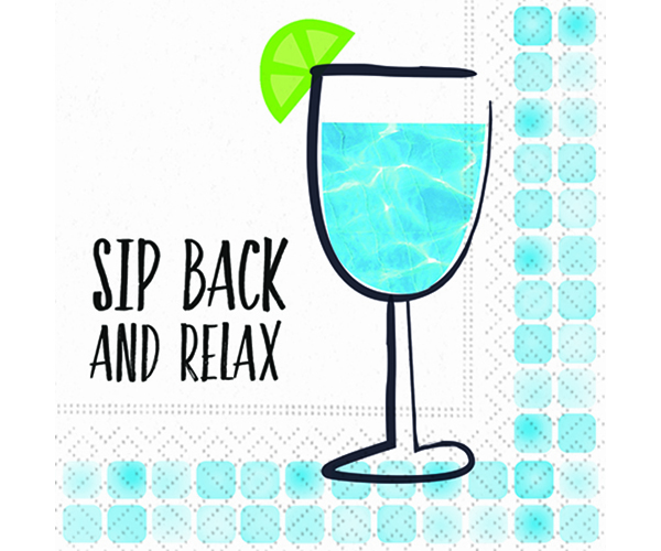 Sip Back Relax Cocktail Napkin