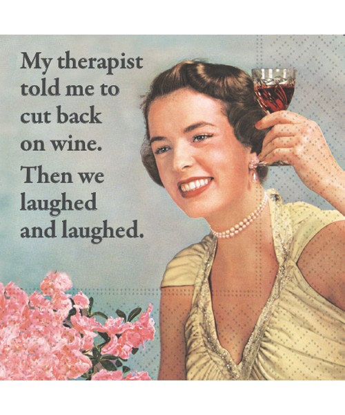 Therapist Joke Cocktail Napkin