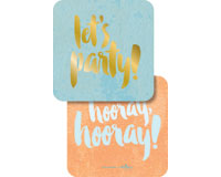 Let's Party - Pink Paper Coasters-DESIGN74808403