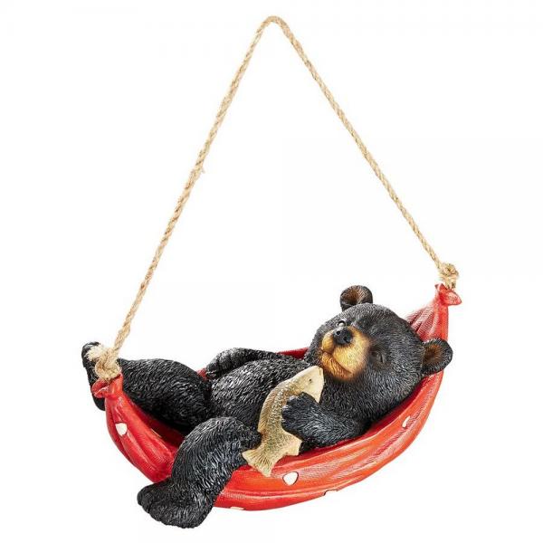 Summer Snooze Hanging Black Bear Statue plus freight