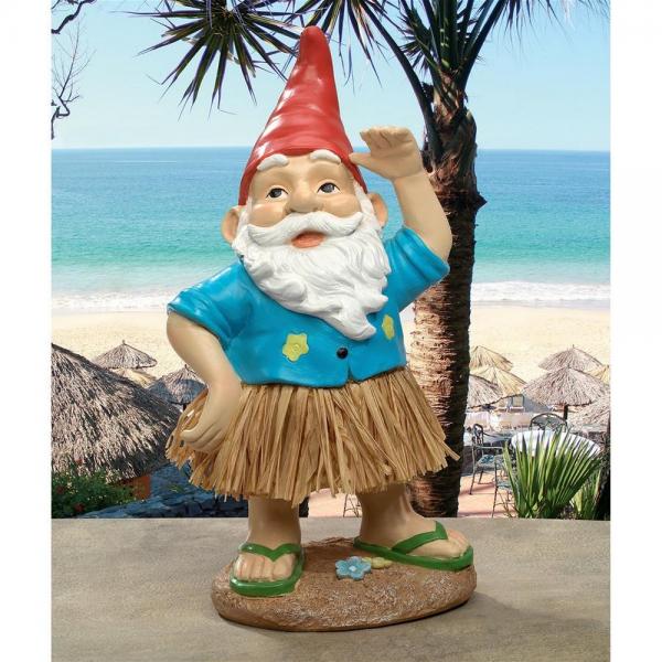 Hawaiian Hank Grass Skirt Gnome Statue plus freight