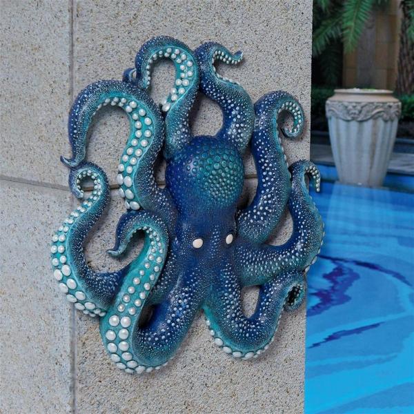 Deadly Blue Octopus Wall Sculpture plus freight