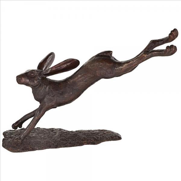 Leaping Hare Bronze Statue plus freight
