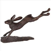 Leaping Hare Bronze Statue plus freight-DTAS27234