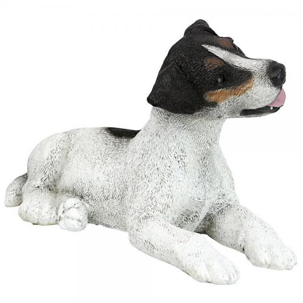 Black & White Jack Russell Puppy Statue plus freight