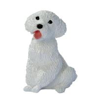 White Poodle Puppy Statue plus freight-DTCF3435