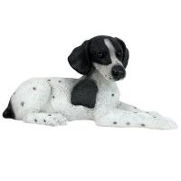Black & White Pointer Puppy Statue plus freight-DTCF3448