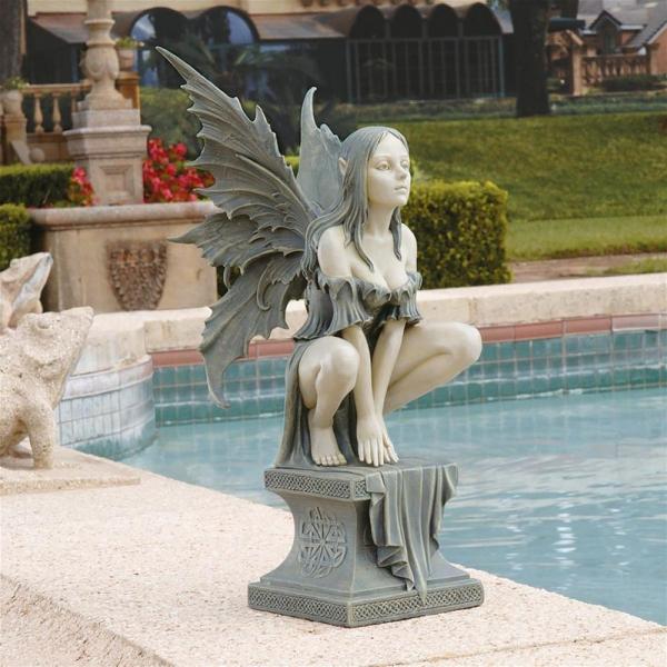 Fairy Winged Large Perilous Perch Statue plus freight