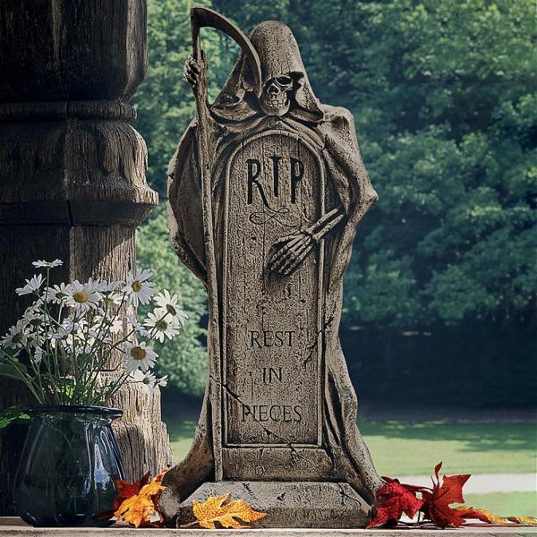 Rest In Pieces Grim Reaper Tombstone plus freight