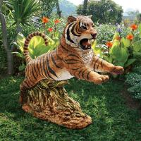 Jungle Cat Leaping Bengal Tiger Statue plus freight-DTDB383098