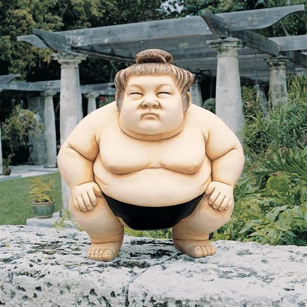 Large Basho The Sumo Wrestler Statue plus freight