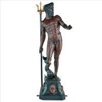 Poseidon God of The Sea Piped Bronze Statue plus freight-DTDD3123