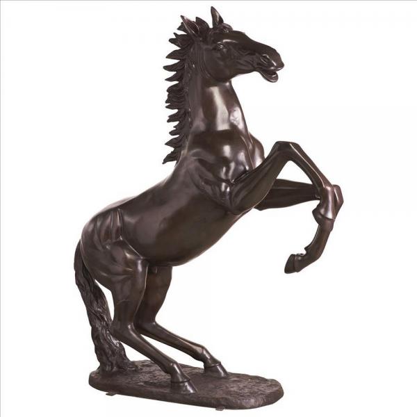 Unbridled Spirit Rearing Horse Bronze Statue plus freight
