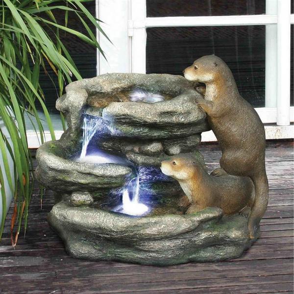 Bright Water Otters Garden Fountain plus freight