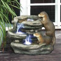 Bright Water Otters Garden Fountain plus freight-DTDW97060