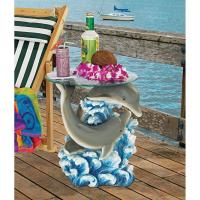 Dolphin Cove Glass Topped Table plus freight-DTEU1056