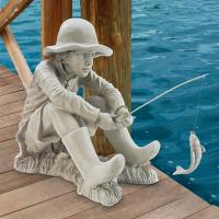 Gone Fishing Fisherman Statue plus freight-DTEU9288
