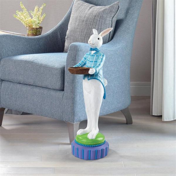 Mr. Eggsy Standing Rabbit Butler With Dish plus freight