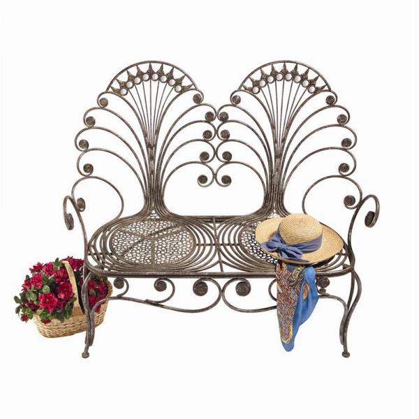 Grand Peacock Metal Garden Bench plus freight