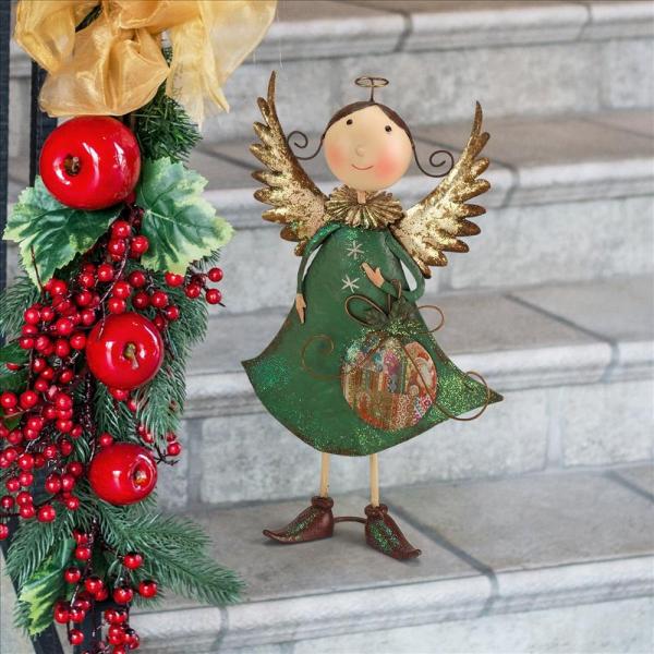 Blanche Holiday Helper Metal Angel Statue plus freight