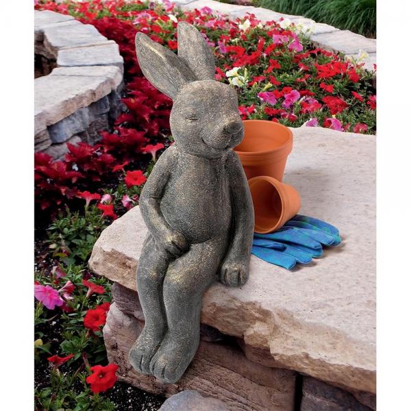 Residing Rabbit Sitting Bunny Statue plus freight