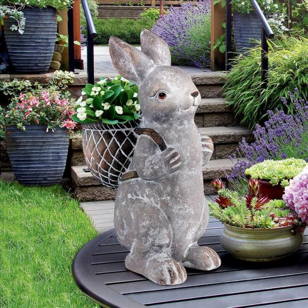 Bunny With Basket Backpack Statue plus freight