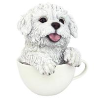 Pup In Cup White Maltese plus freight-DTHT8755
