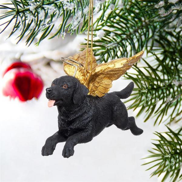 Angel Black Lab Dog Ornament plus freight