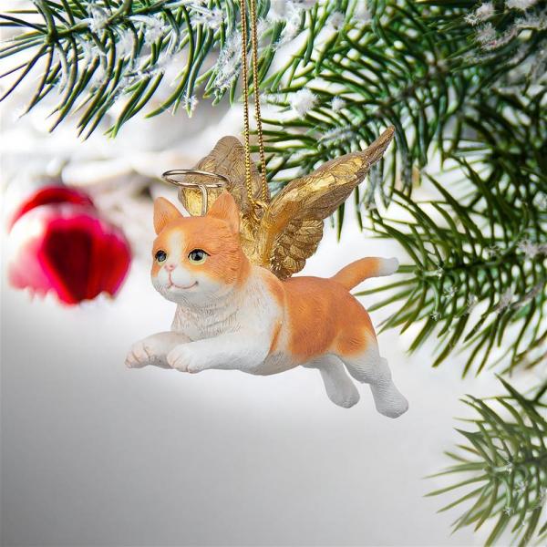 Angel Cat Ornament-Orange Tabby plus freight