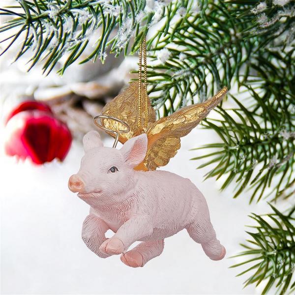 Hog Heaven Flying Pig Ornament plus freight