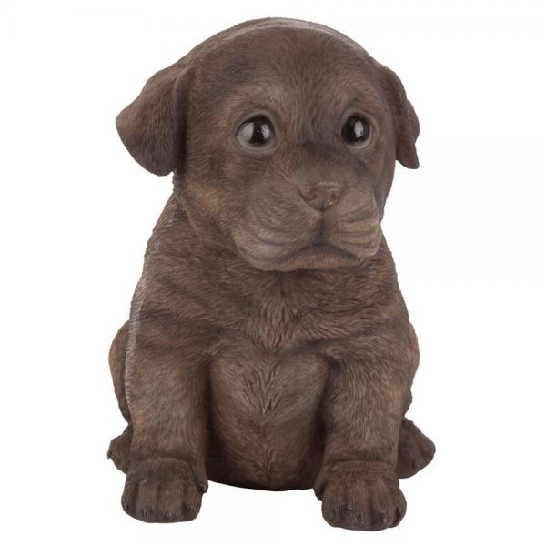 Chocolate Lab Puppy Partner Statue plus freight