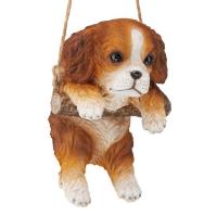 Brown Cavelier Puppy On A Perch plus freight-DTJQ114251