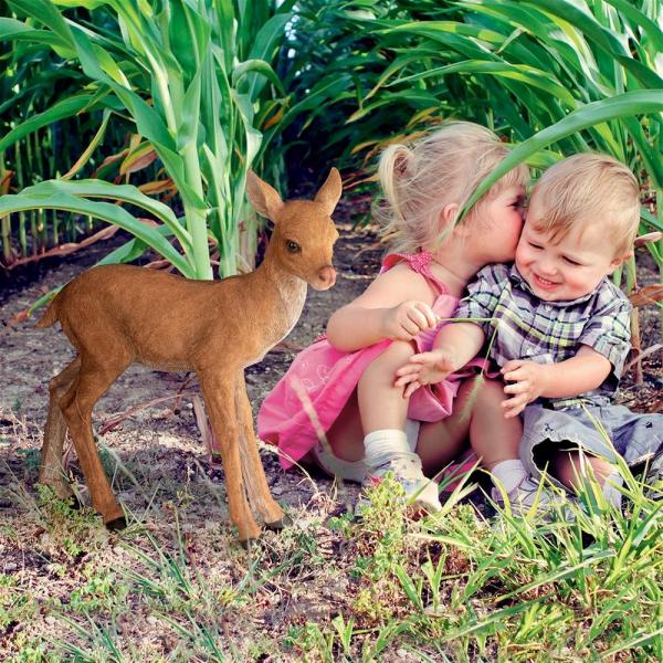 Foraging Fawn Baby Deer Statue plus freight