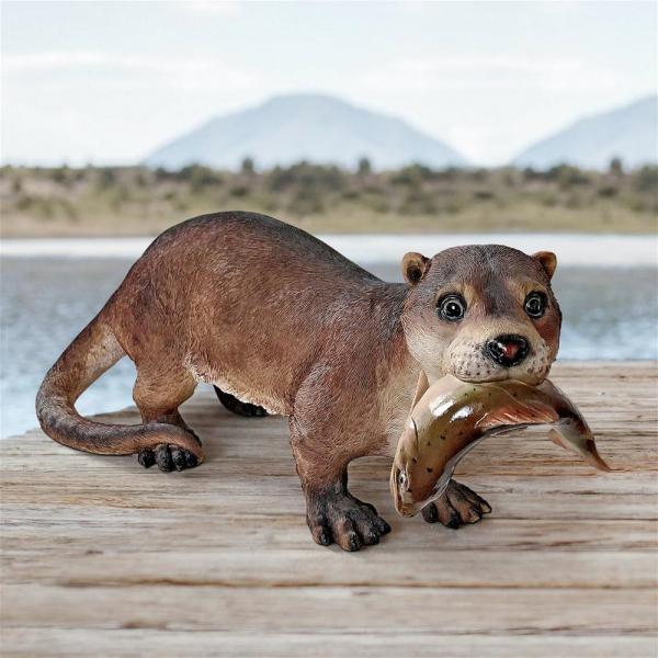 River Otters Big Catch Statue plus freight