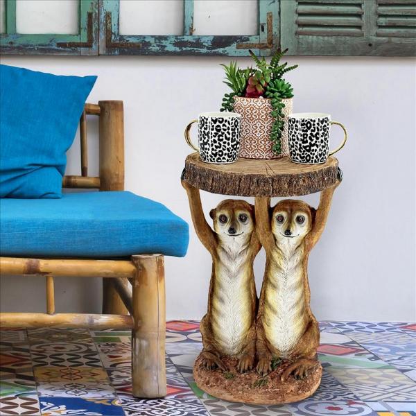 Kalahari Meerkats Side Table plus freight