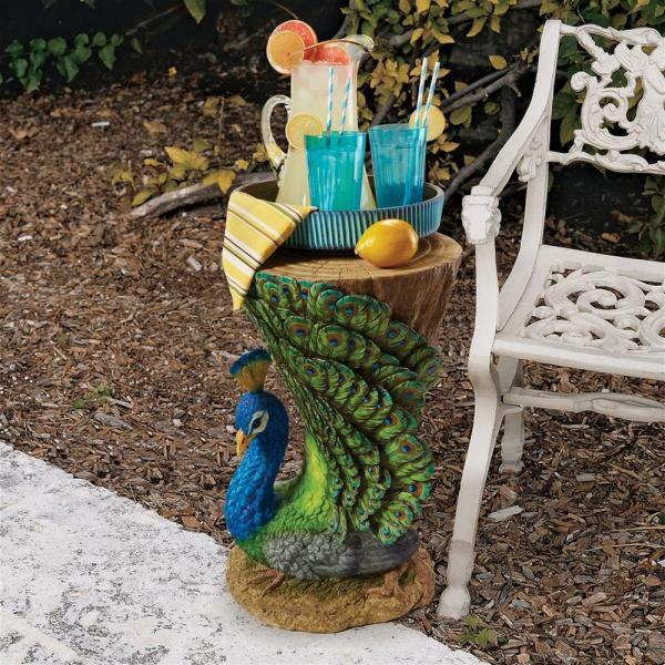 Provocative Peacock Garden Table plus freight