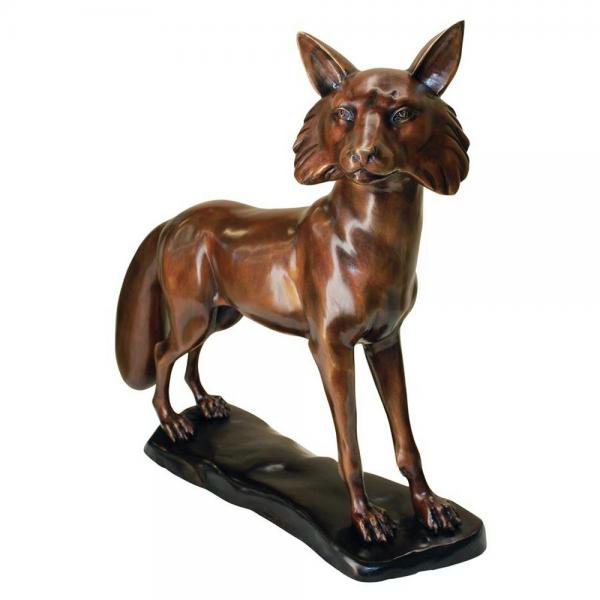 The Wary Standing Fox Bronze Statue plus freight