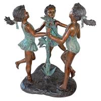 Fun In The Sun Bronze Girls Statue plus freight-DTKW29440